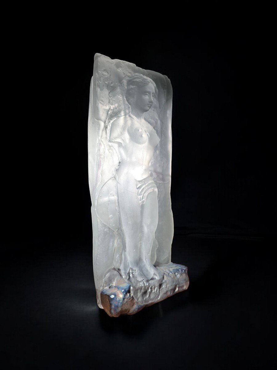 Important Glass Sculpture Signed By Jean Claude Novaro - Venus-photo-2