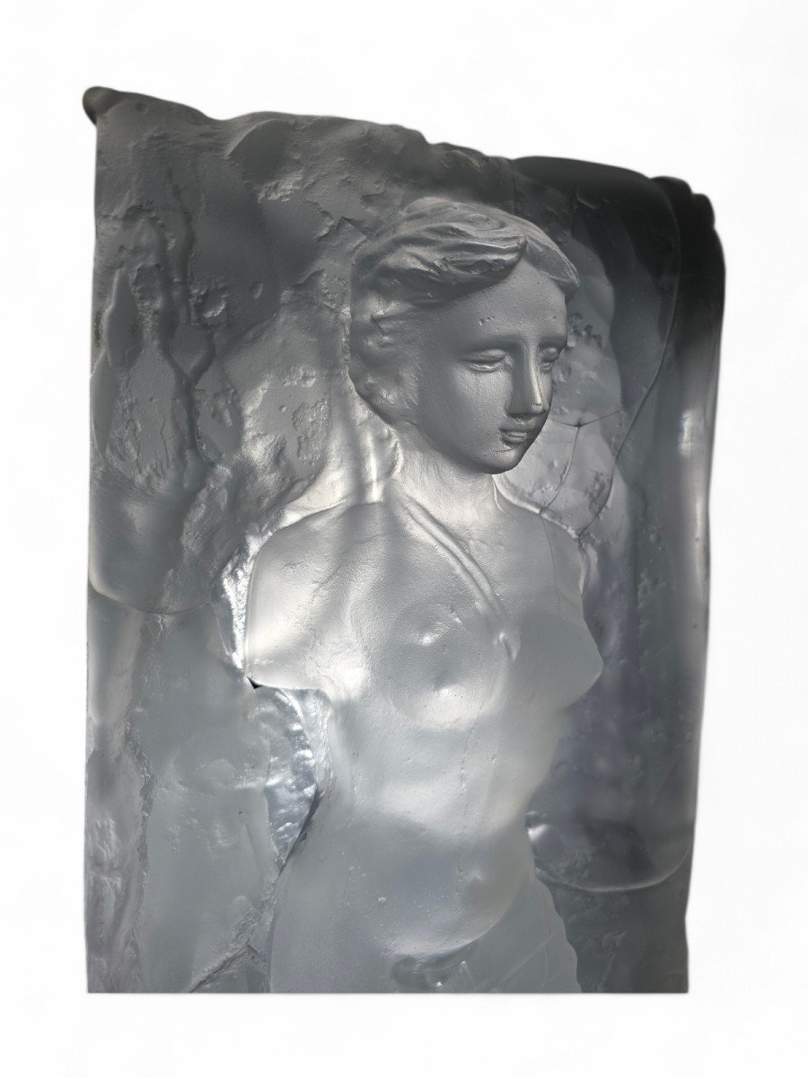 Important Glass Sculpture Signed By Jean Claude Novaro - Venus-photo-5