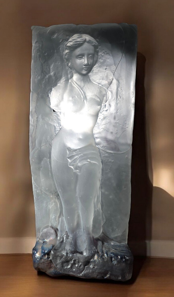 Important Glass Sculpture Signed By Jean Claude Novaro - Venus