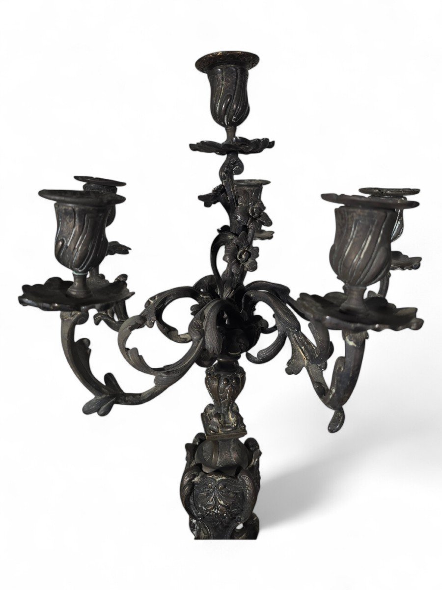 Pair Of 19th Century French Candelabra-photo-2