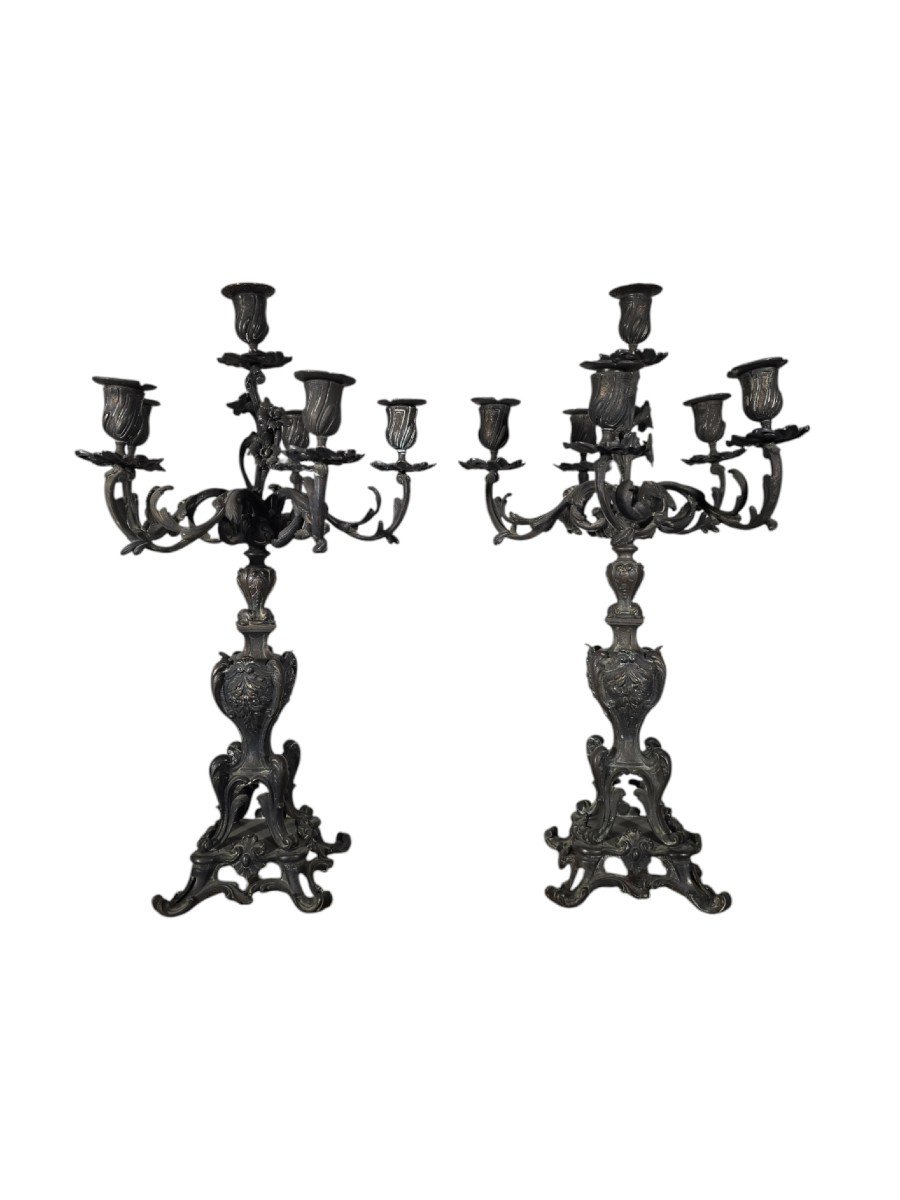 Pair Of 19th Century French Candelabra-photo-6