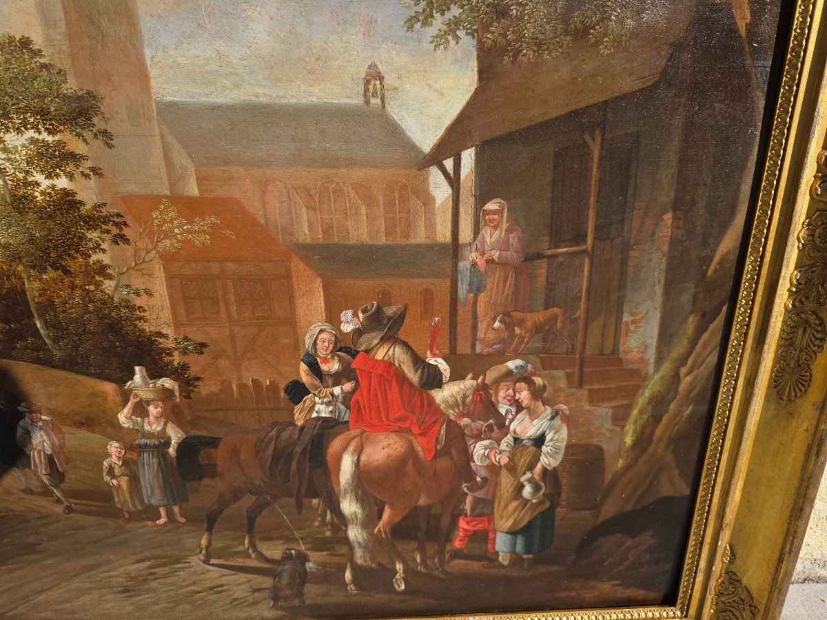 17th Century Oil On Panel-photo-3