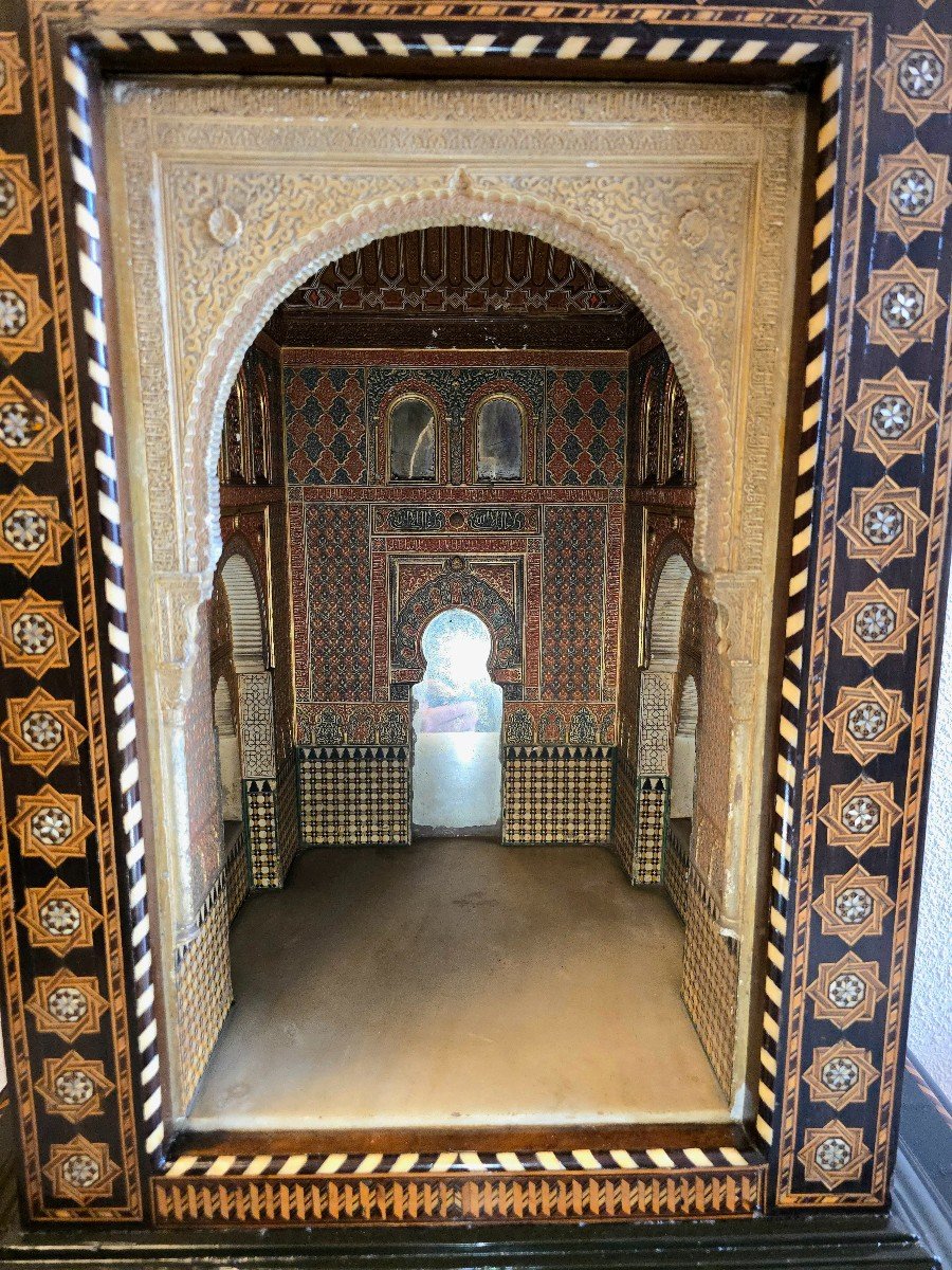 Modèle De La Mosquée-oratoire De l'Alhambra Andalouse Du XIXe Siècle-photo-2