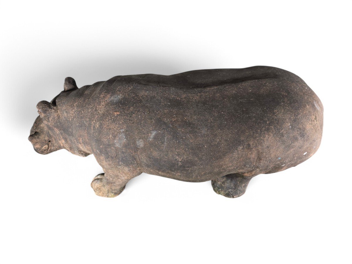 Mid-20th Century Terracotta Hippopotamus, Tuscany-photo-1