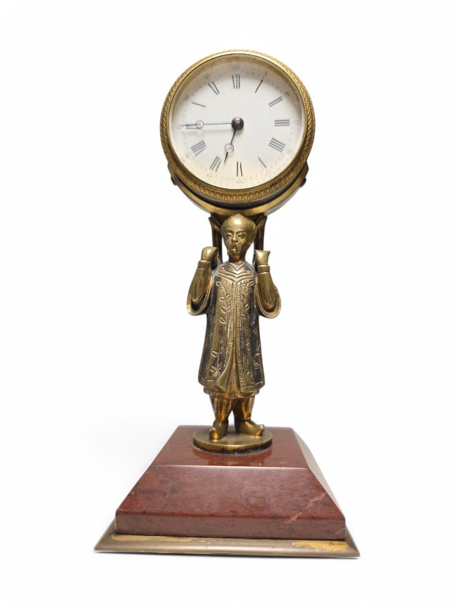 Petite Horloge Chinoise De 1900-photo-2