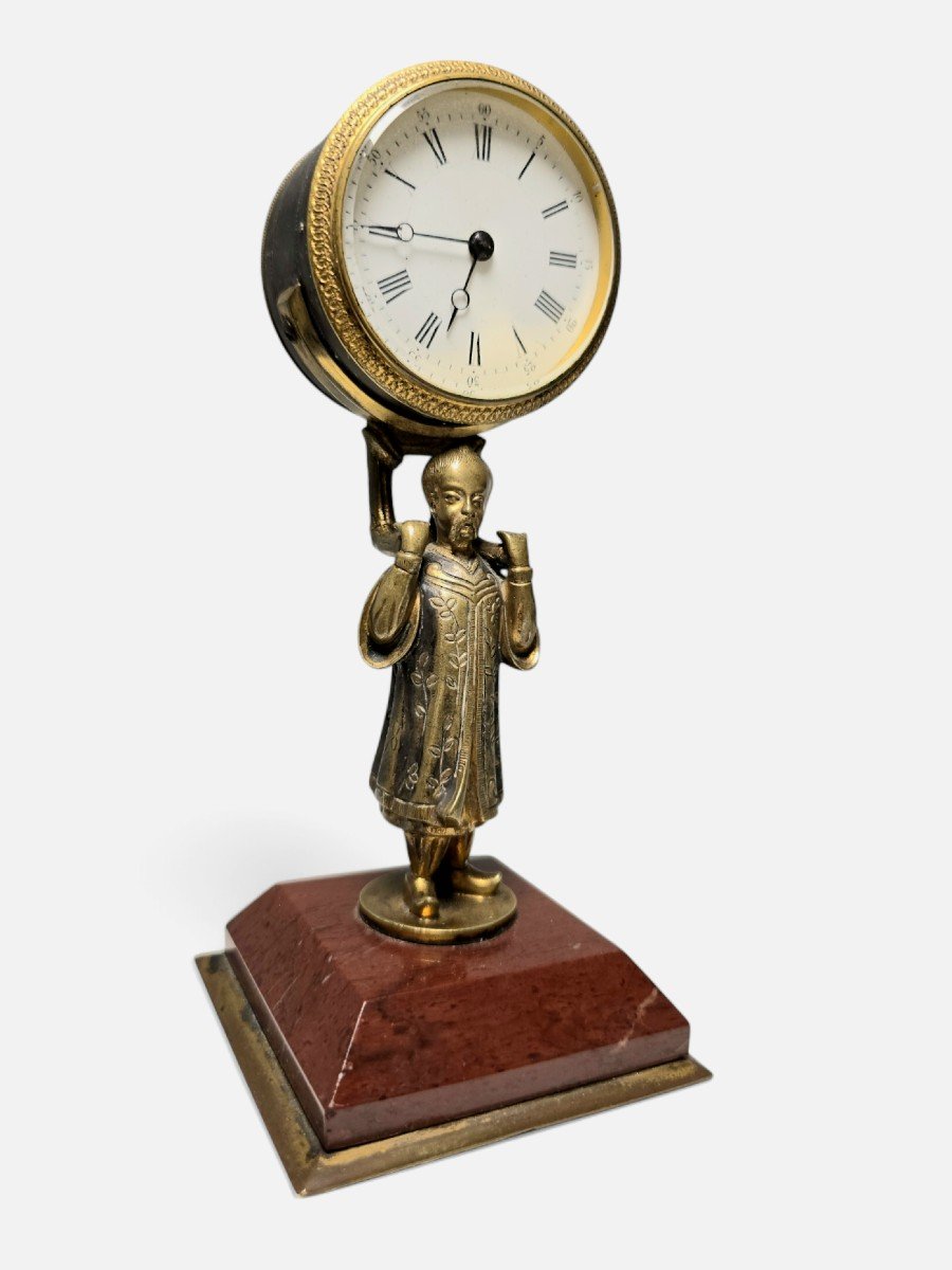 Petite Horloge Chinoise De 1900-photo-4