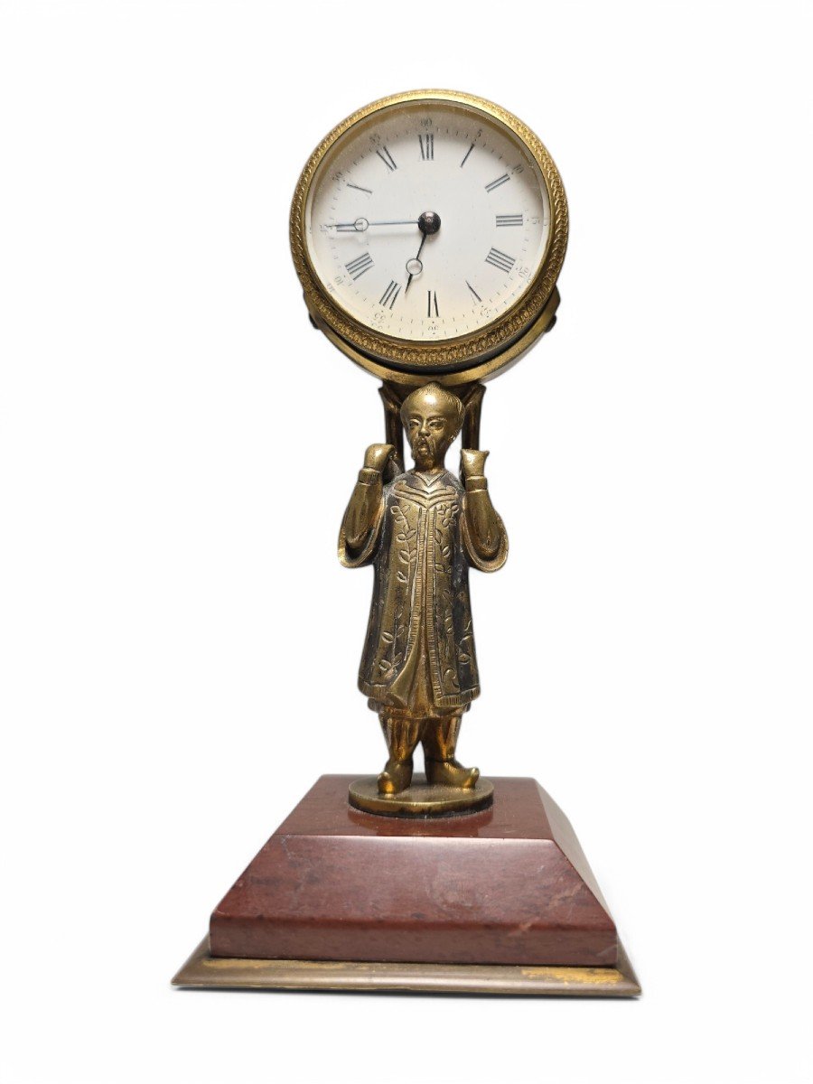 Petite Horloge Chinoise De 1900-photo-7