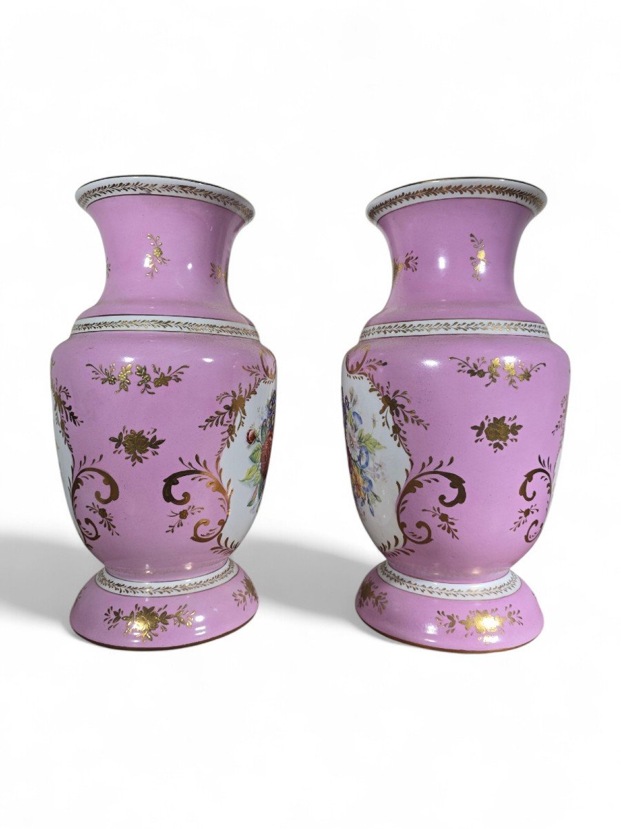 Pair Of Dresden Porcelain Vases-photo-3