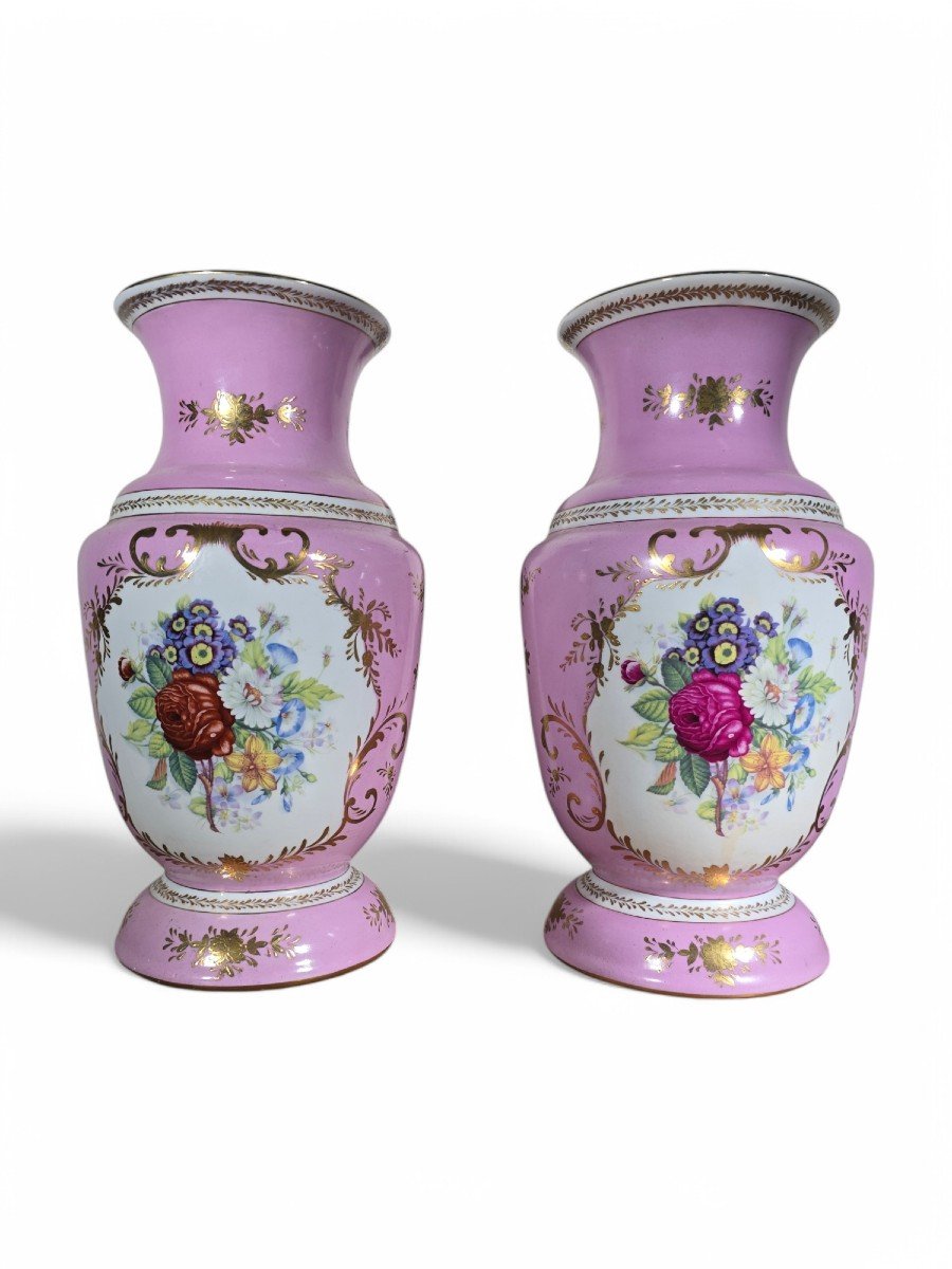 Pair Of Dresden Porcelain Vases-photo-7