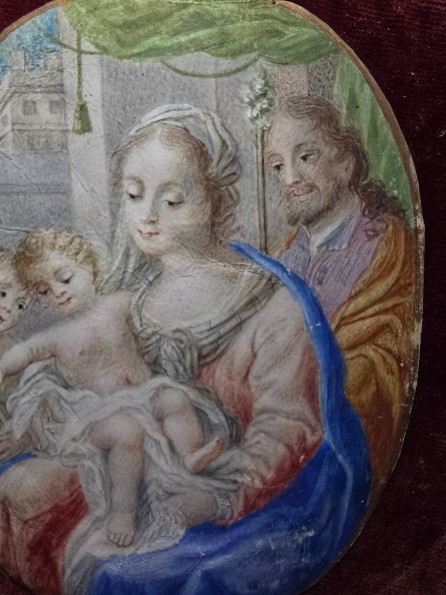 17th Century Italian Painting – The Holy Family-photo-2