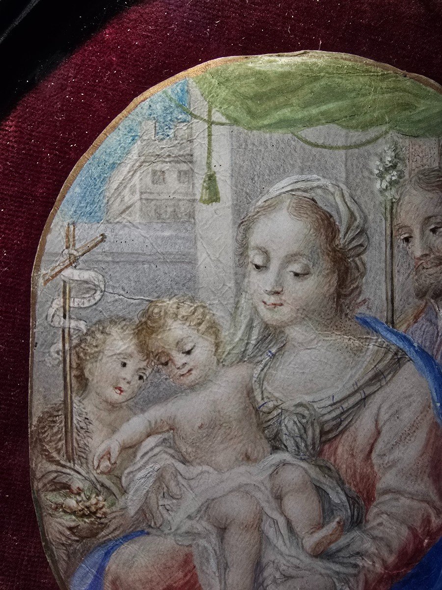 17th Century Italian Painting – The Holy Family-photo-3