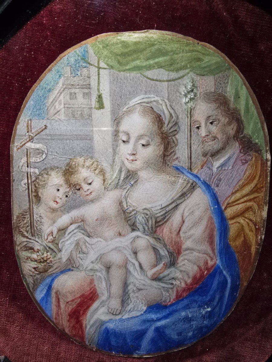 17th Century Italian Painting – The Holy Family-photo-4