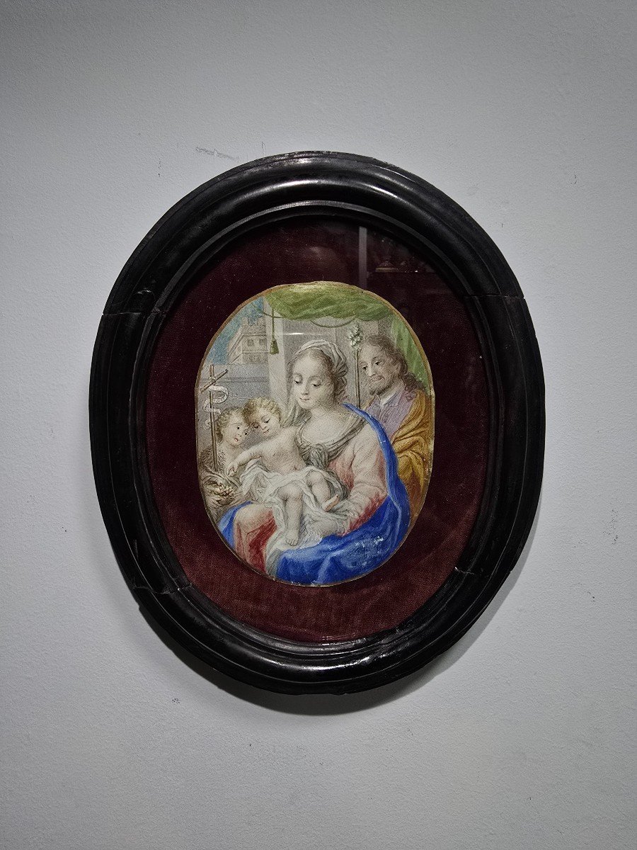 17th Century Italian Painting – The Holy Family-photo-1