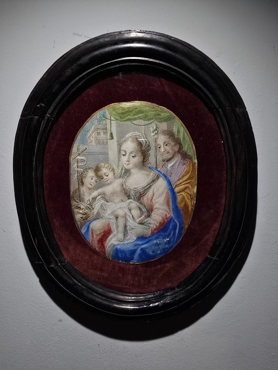 17th Century Italian Painting – The Holy Family-photo-2