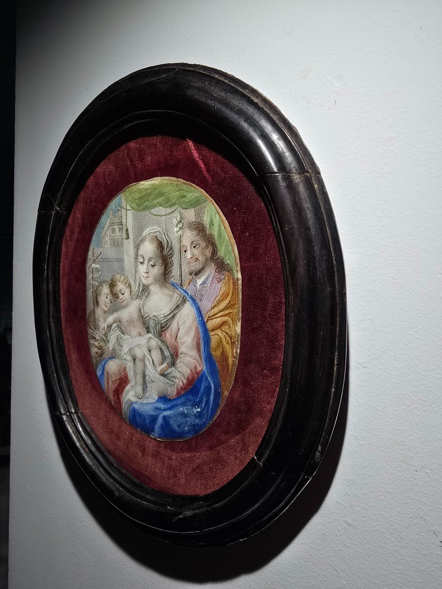 17th Century Italian Painting – The Holy Family-photo-3