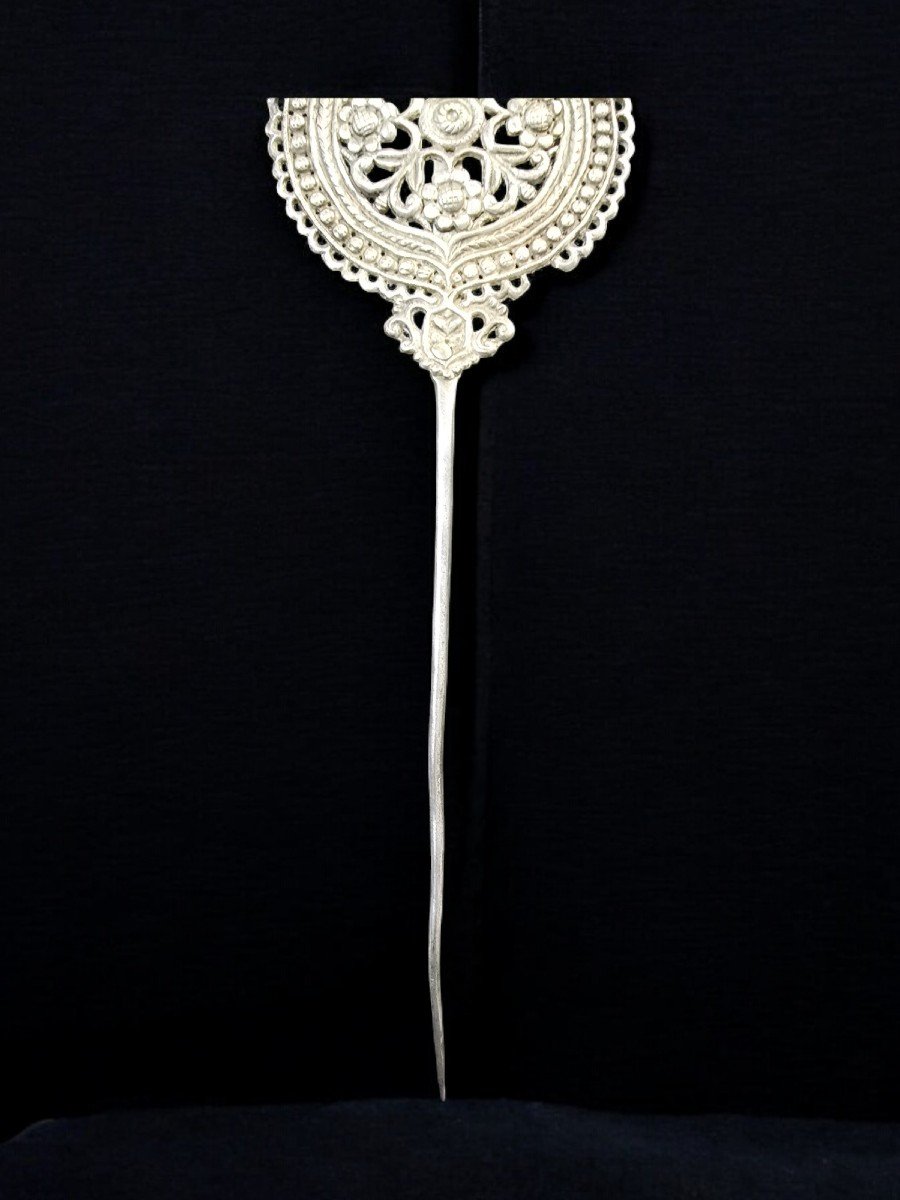 18th Century Colonial Silver Hairpin – Peru-photo-3