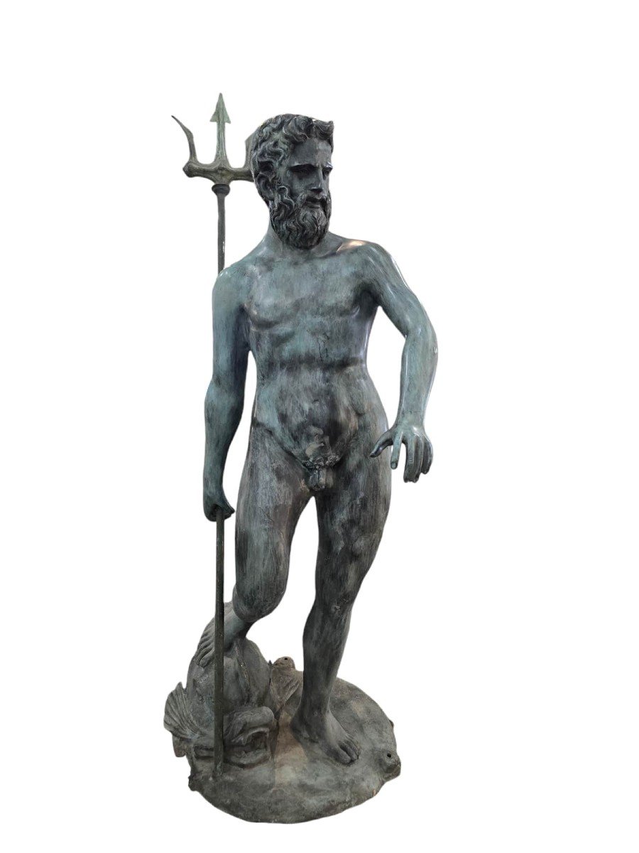 Bronze Neptune Statue - 210 Cm-photo-2