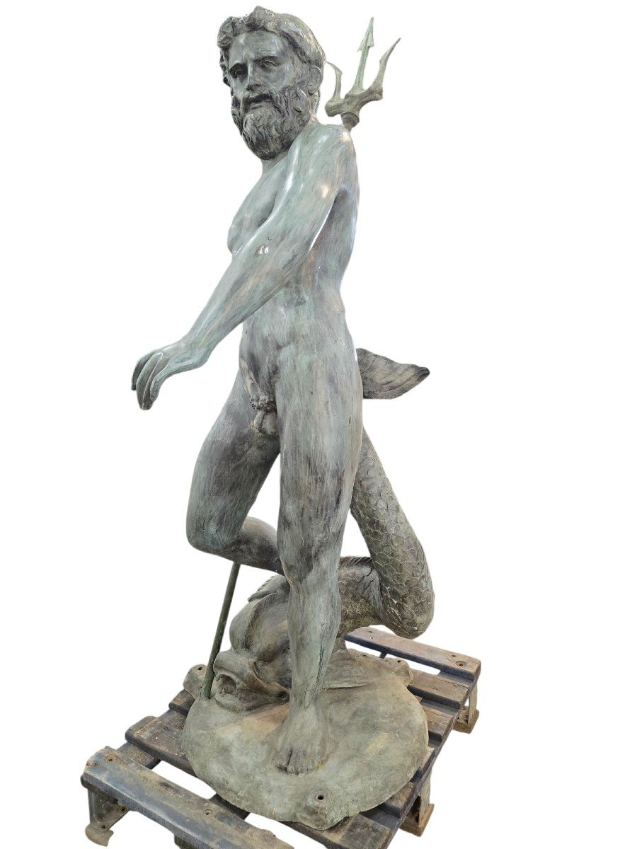 Bronze Neptune Statue - 210 Cm-photo-3