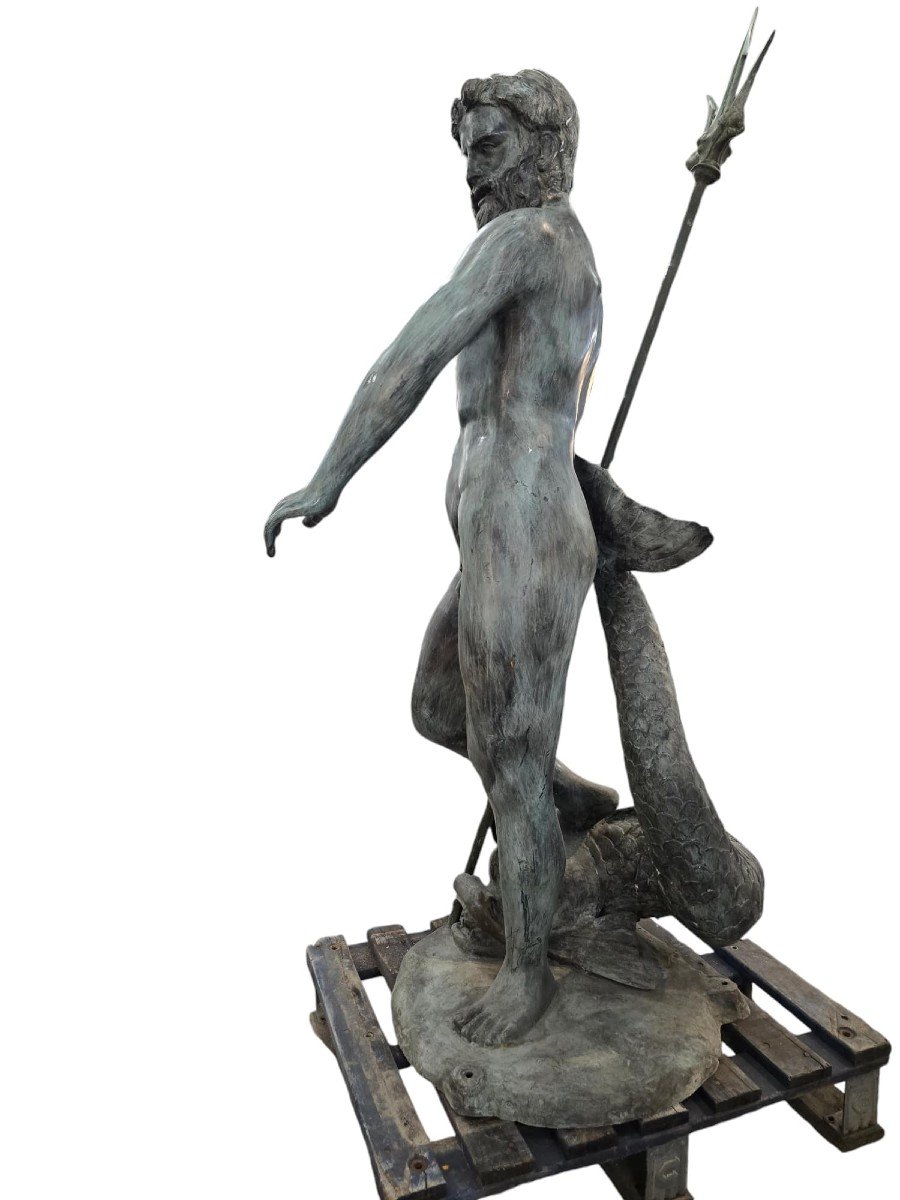 Bronze Neptune Statue - 210 Cm-photo-2