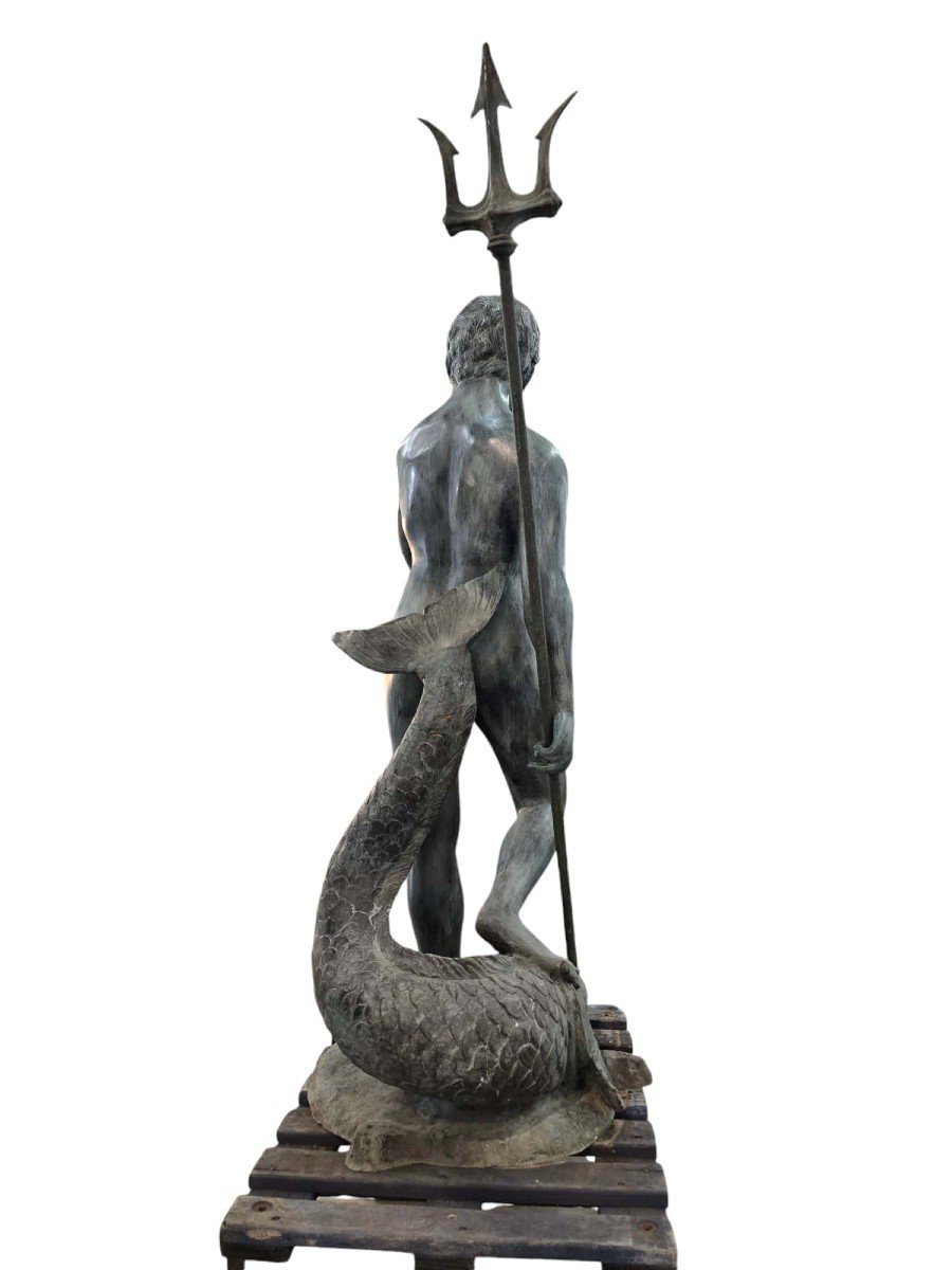 Bronze Neptune Statue - 210 Cm-photo-4