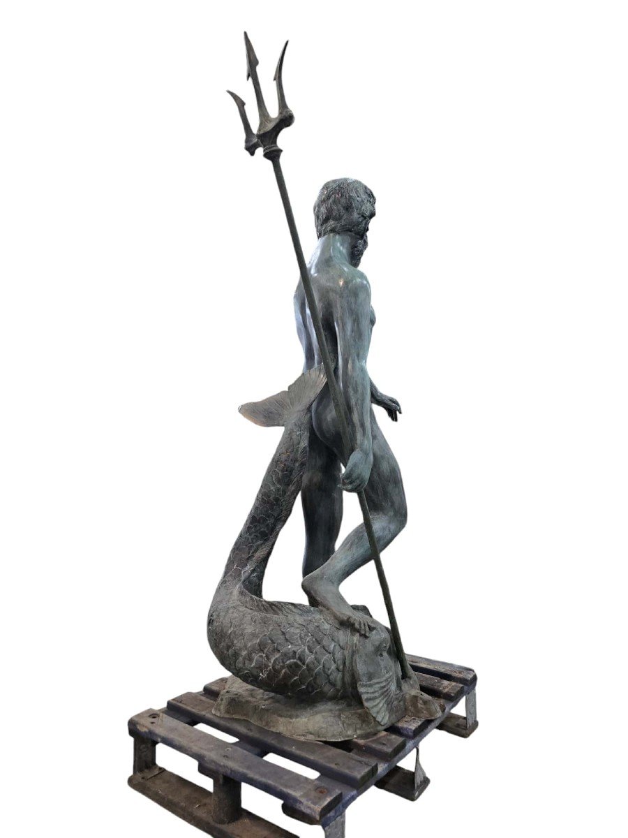 Bronze Neptune Statue - 210 Cm-photo-5