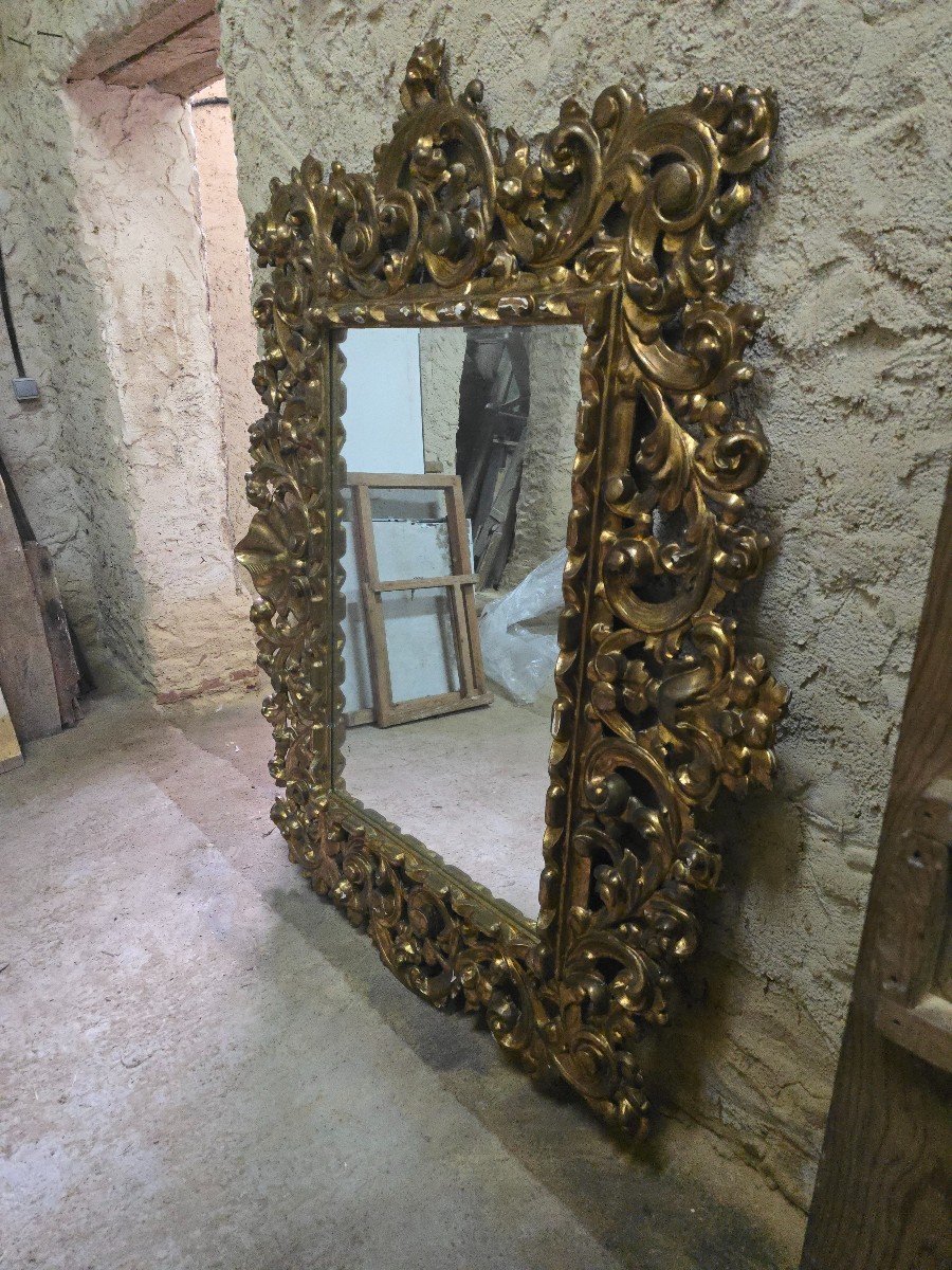  Miroir En Bois Doré – XVIIIe Siècle-photo-3