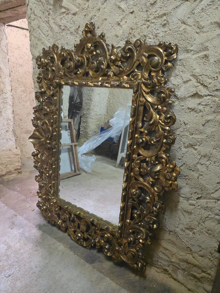  Miroir En Bois Doré – XVIIIe Siècle-photo-4