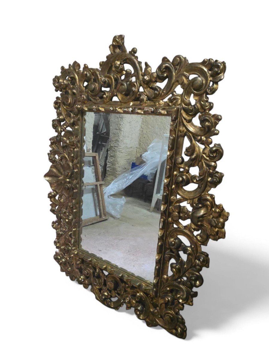  Miroir En Bois Doré – XVIIIe Siècle-photo-2