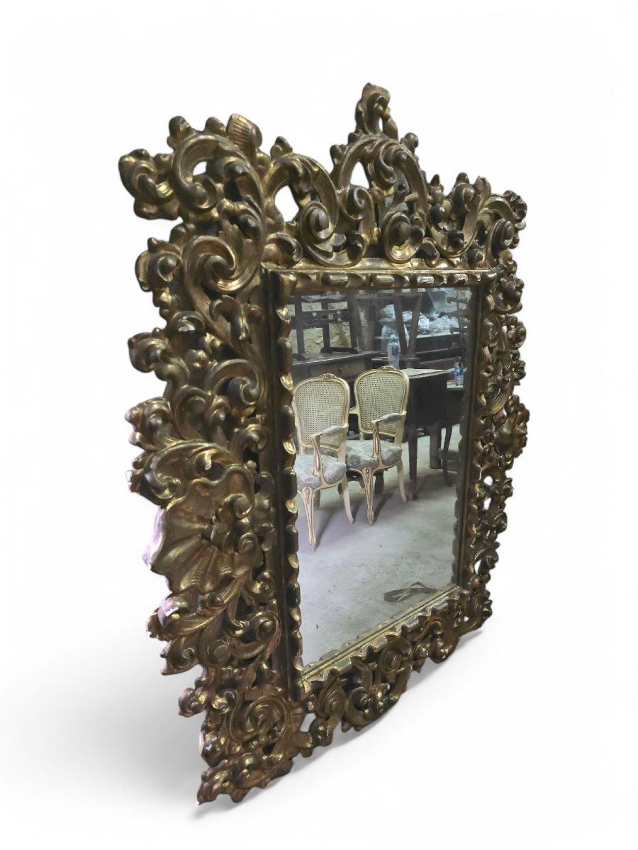  Miroir En Bois Doré – XVIIIe Siècle-photo-3