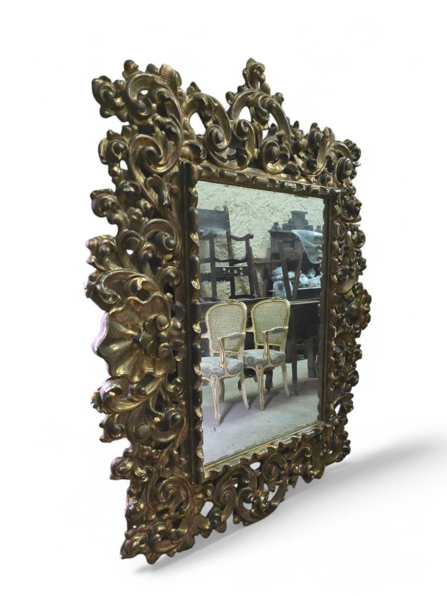  Miroir En Bois Doré – XVIIIe Siècle-photo-4