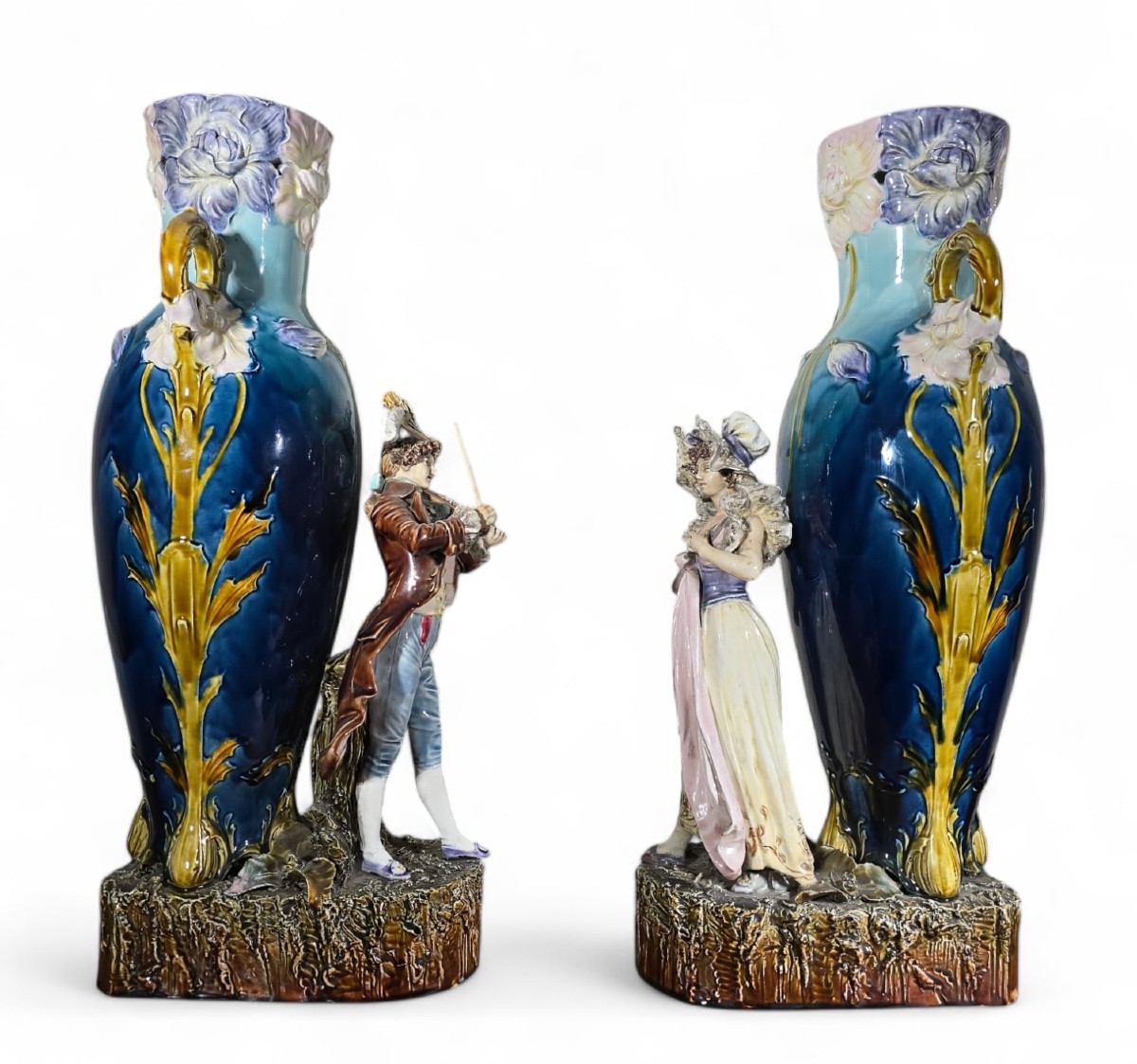 Pair Of Art Nouveau Ceramic Vases – Circa 1900