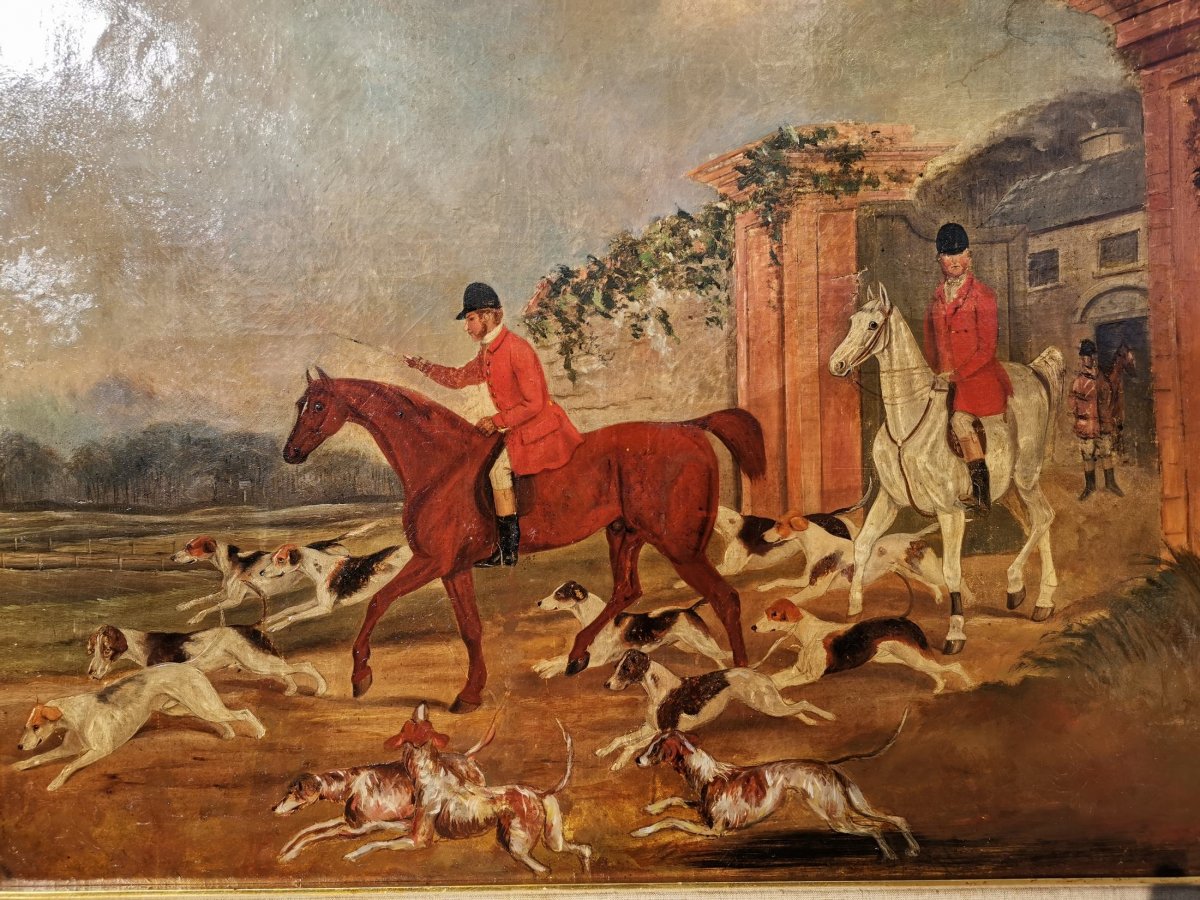 Painting Of Fox Hunt-photo-2