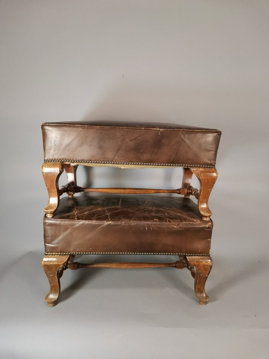 Pair Of Leather Benches-photo-6