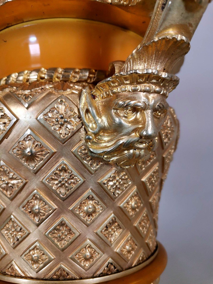 XIXth Century Gilt Bronze Vase-photo-4