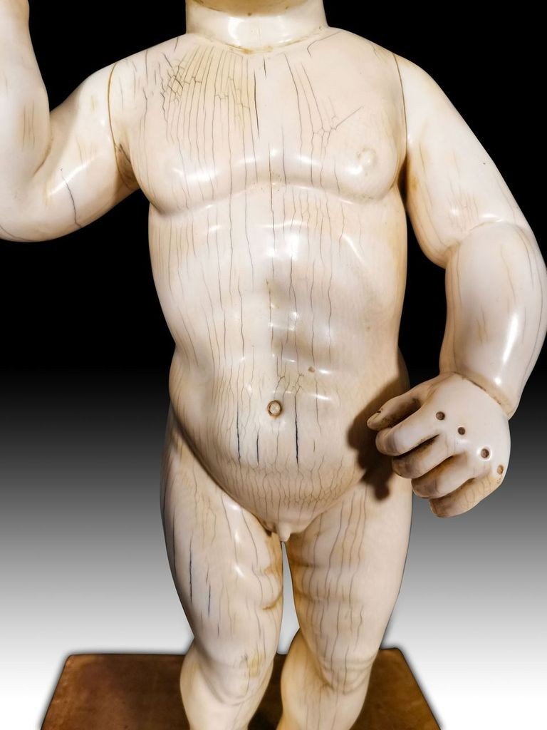 A 17th Century Hispano-filipino Figure In Ivory Of The Infant Jessus-photo-4