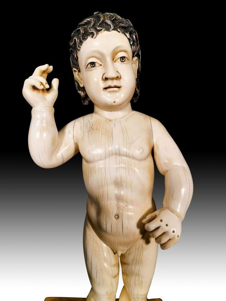 A 17th Century Hispano-filipino Figure In Ivory Of The Infant Jessus-photo-5