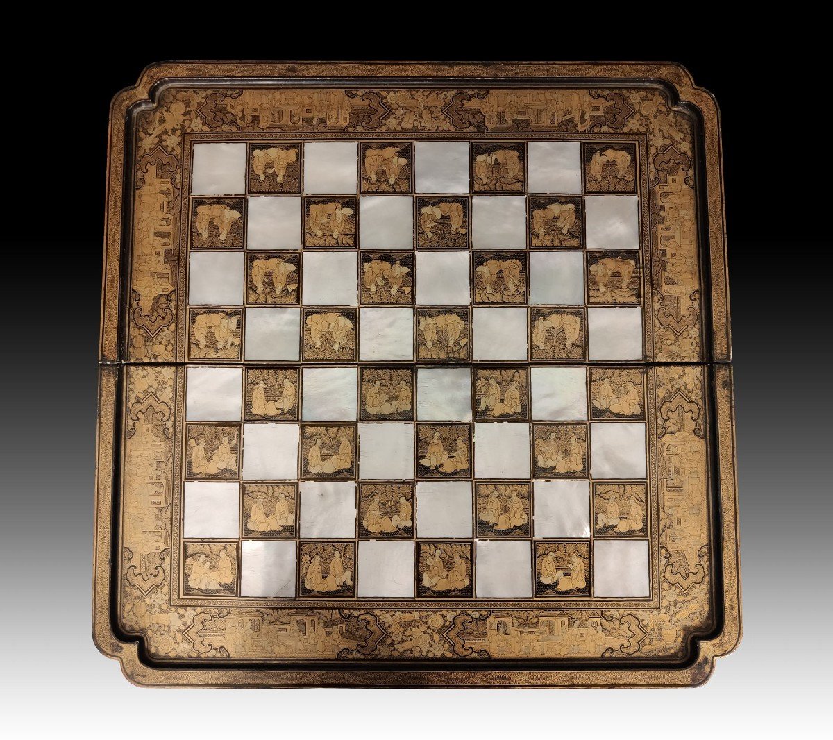 Table d'Echecs Chinois XIX Siecle