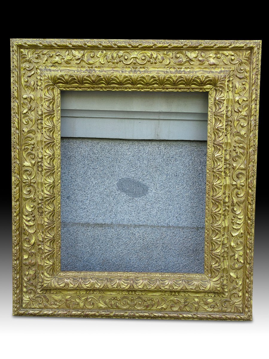 Large Finely Carved Antique Gilt Frame-photo-3