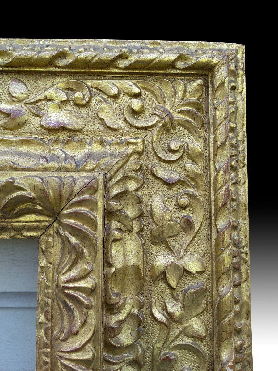 Large Finely Carved Antique Gilt Frame-photo-4