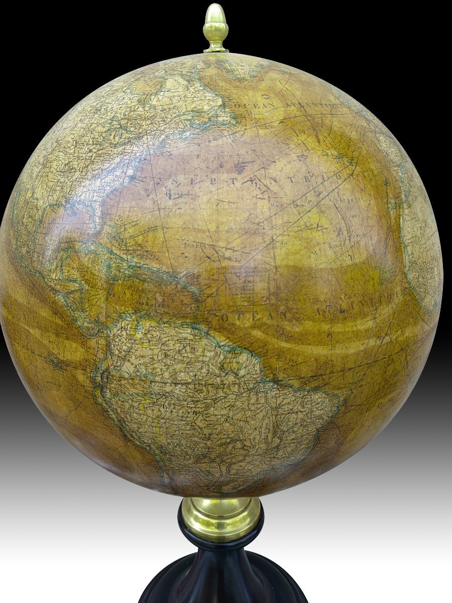 Large Globe By Emile Bertaux 50 Cm In Diameter-photo-3