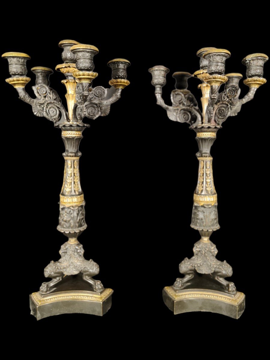 Pair Of 19th Century French Candlesticks-photo-7