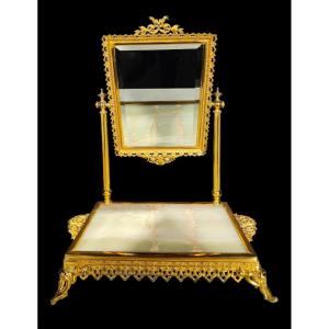 Elegant Dressing Table With Table Mirror 19th Century