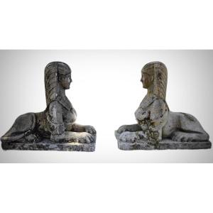 Pair Of Italian Sphinxes From The 20s
