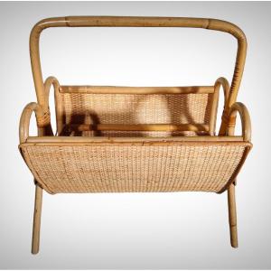 Bamboo Magazine Rack From The 50s