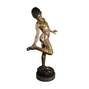  Sculpture En Bronze d'Enfant - 105 Cm