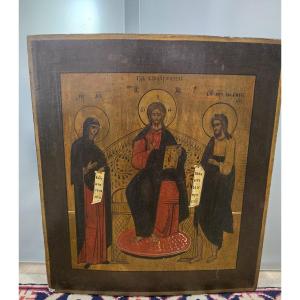 19th Century Orthodox Icon – The Deesis