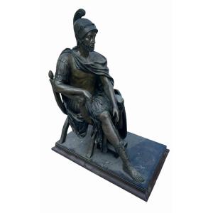 Sculpture Romaine Monumentale En Bronze 160 Cm