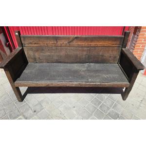 Large Solid Wood Bench From The 18th Century