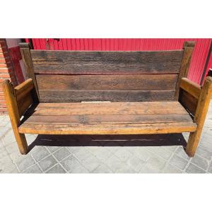 Large Solid Wood Bench From The 18th Century