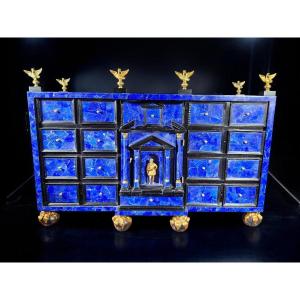 Important 18th Century Italian Lapis Lazuli Armoire